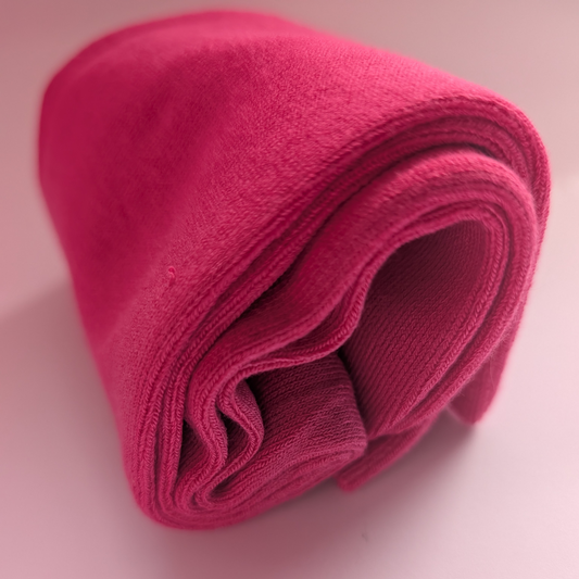 Bamboo Plain Loose Top Socks [Hot Pink]